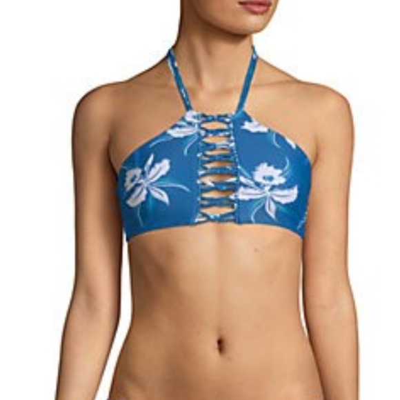 MIKOH west oz Hawaii hula Crochet Halter Top new - Picture 2 of 14